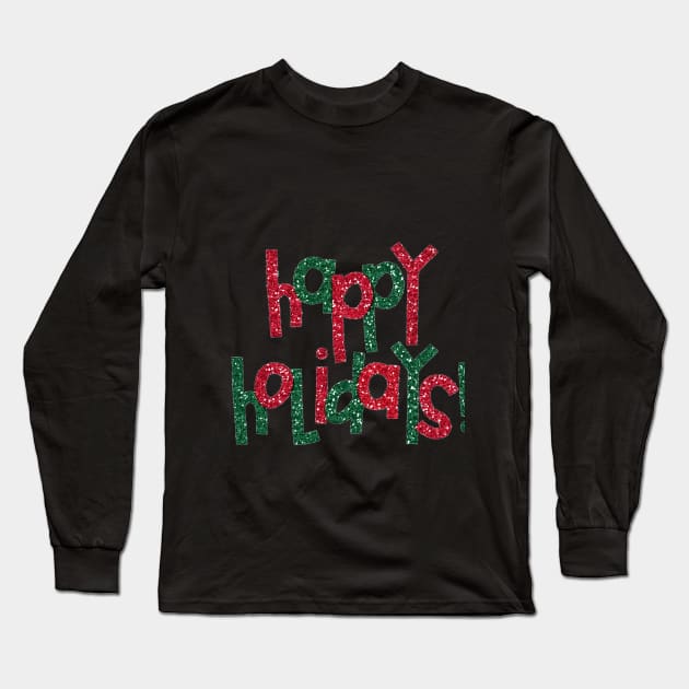 Happy holidays Long Sleeve T-Shirt by SladjanaSmoljan